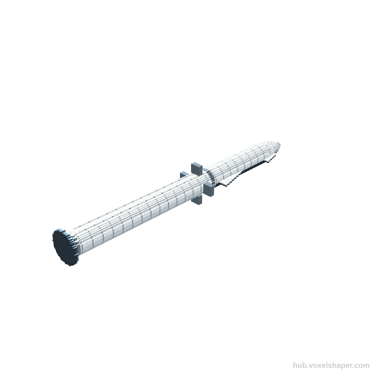 VoxelShaper 3D model SpaceX Rocket