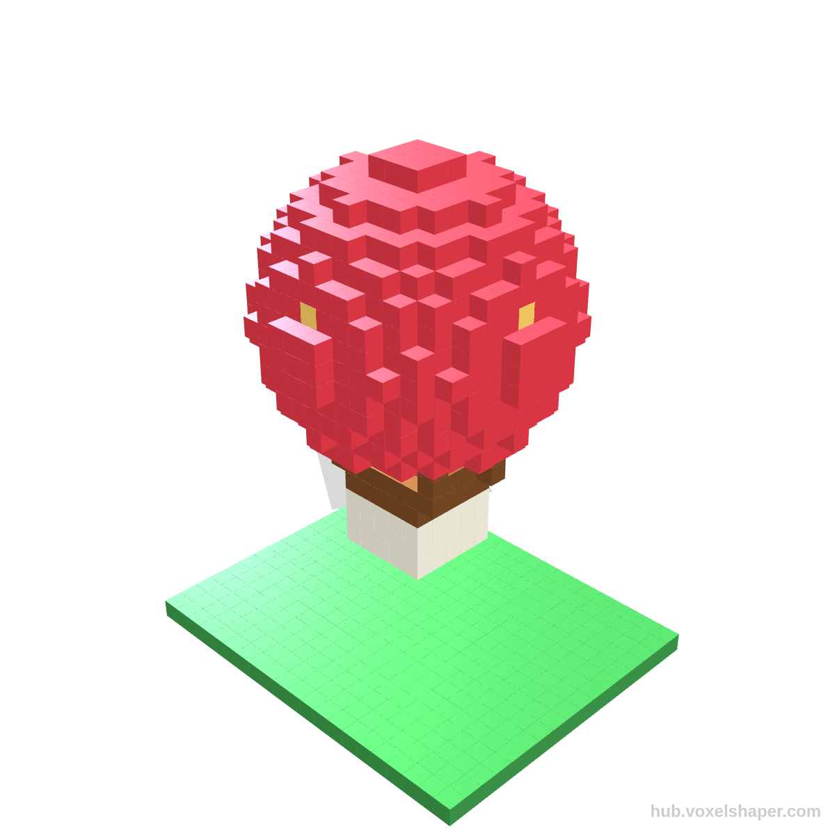 VoxelShaper 3D model Fair Balloon – striped envelope