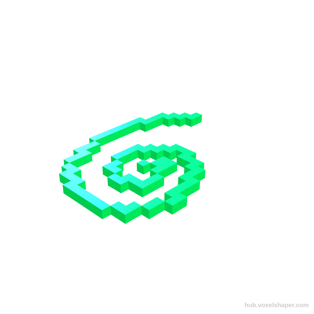 VoxelShaper 3D model Schnecke
