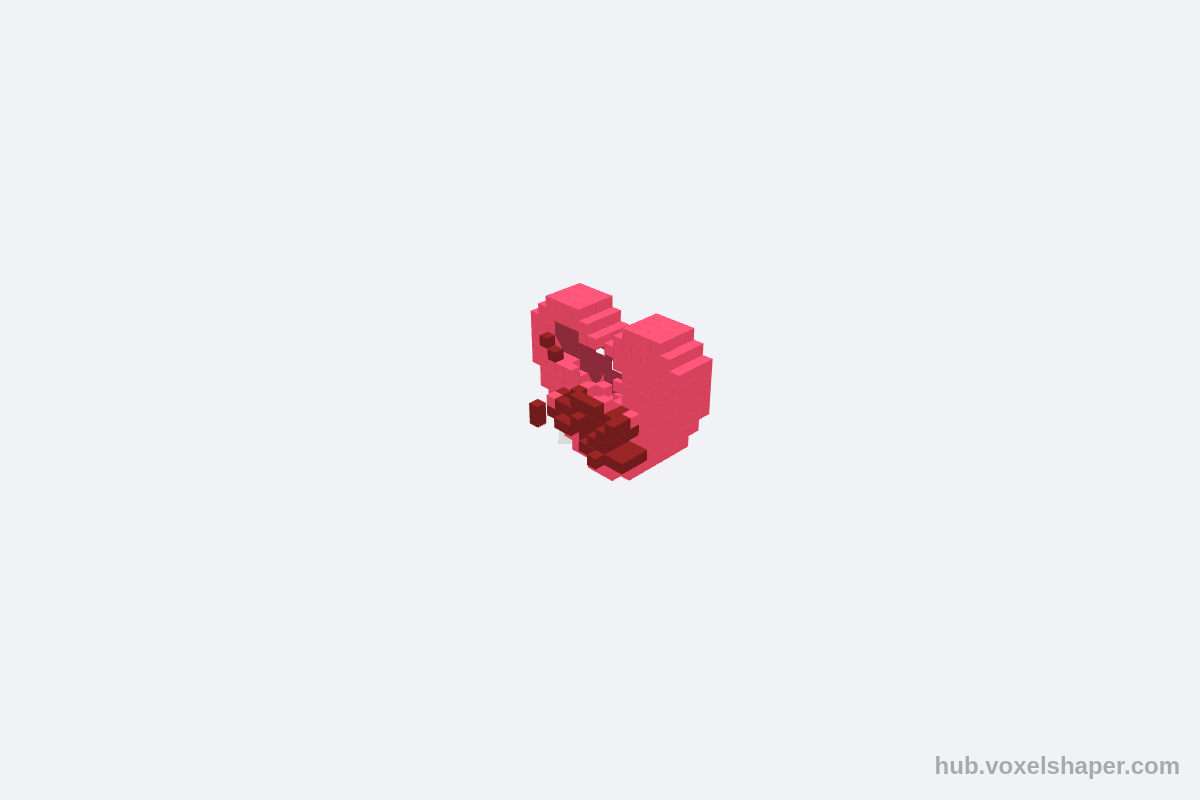 VoxelShaper 3D model A Broken Heart 2