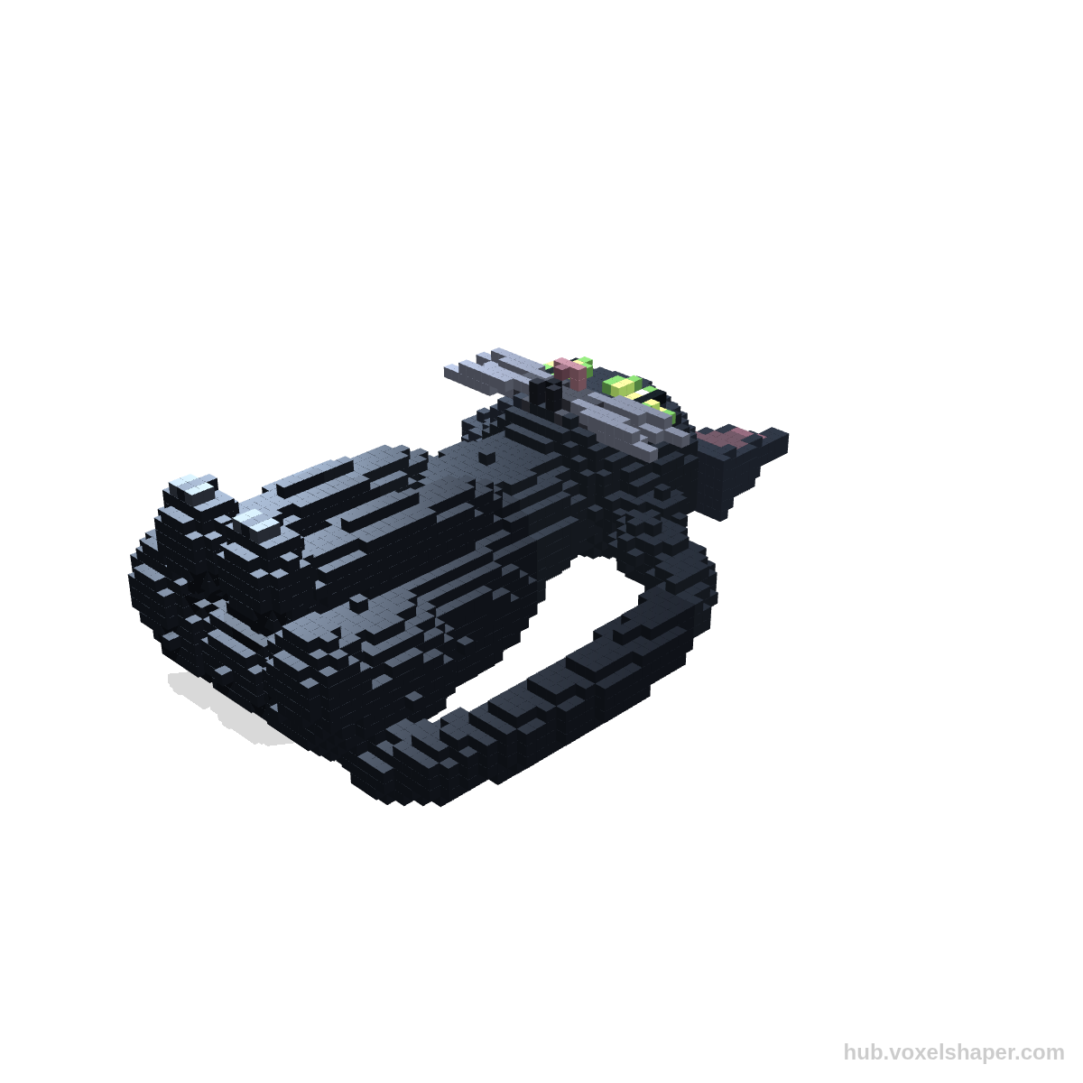 VoxelShaper 3D model Nyx - Schwarze Katze (aufrecht)